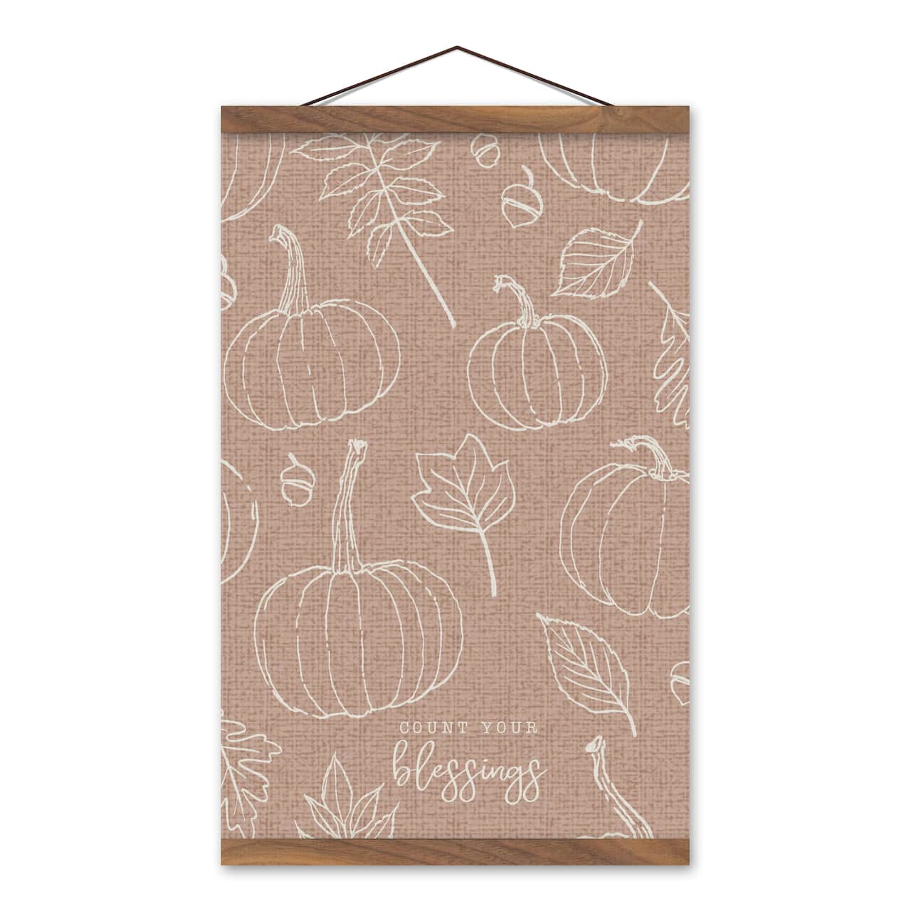 Dusty Rose Count Your Blessings Hanging Canvas